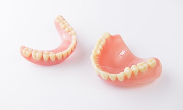 Partial dentures on a table